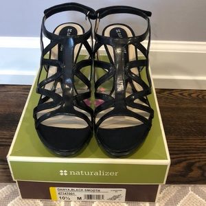 Naturalizer Black Danya Heeled Sandal